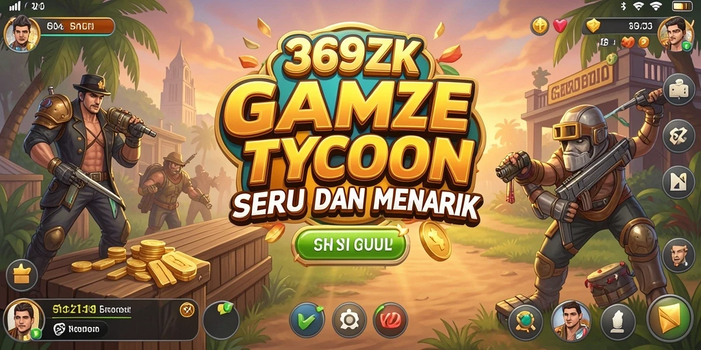 Tampilan gameplay seru dalam 369ZK, menampilkan strategi bisnis yang menarik.
