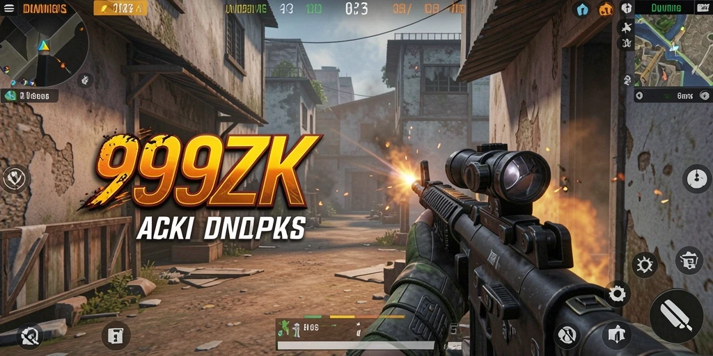 Tampilan gameplay seru dengan aksi FPS mendebarkan.