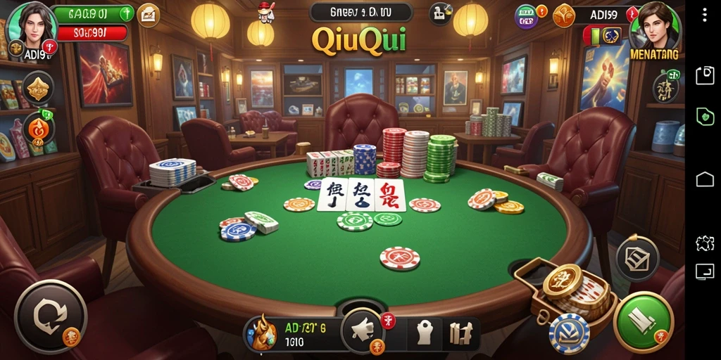 Tampilan gameplay menegangkan dari ADI99 QiuQiu