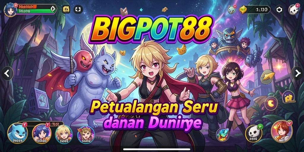 Screenshot menampilkan karakter Anime dalam aksi mendebarkan.
