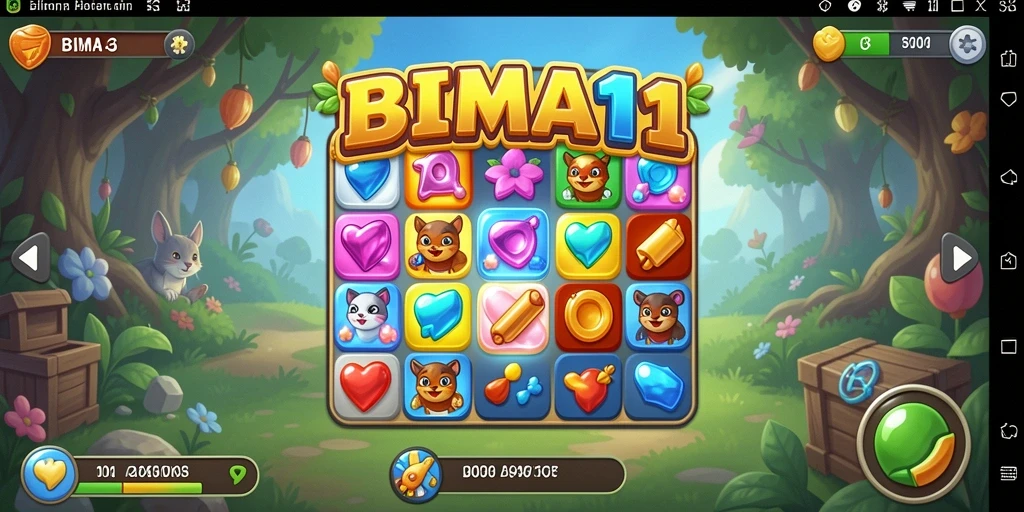 Tampilan gameplay seru dan penuh warna dalam BIMA11.