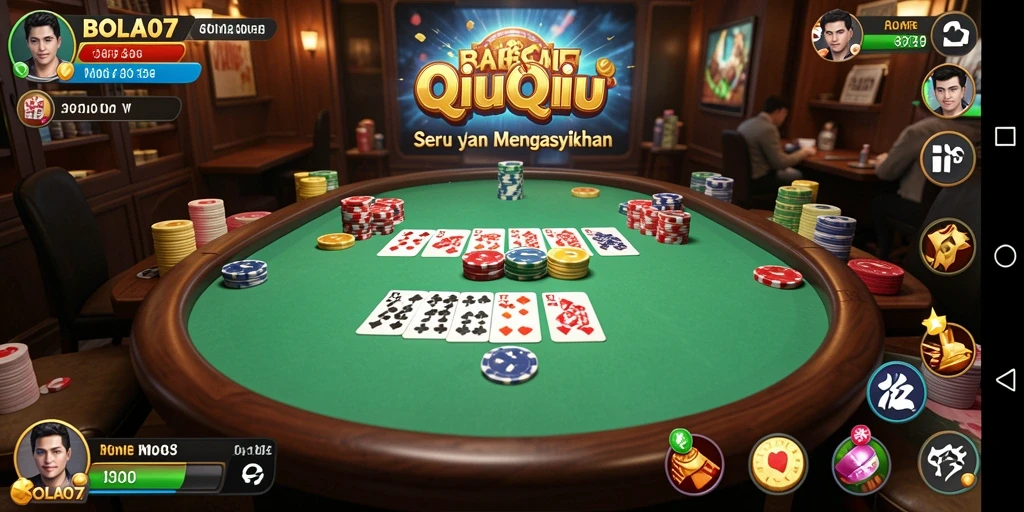 Tampilan gameplay QiuQiu yang seru dan menarik.