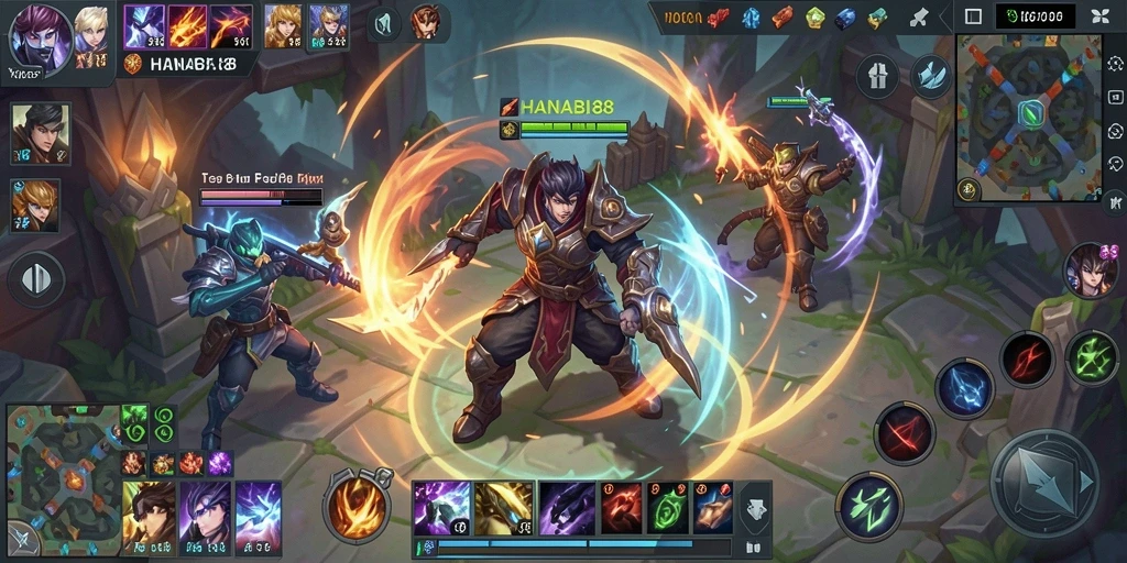 Gameplay seru dalam pertempuran tim di HANABI88.
