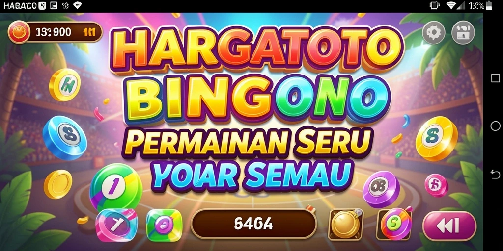 Tampilan screenshot utama HARGATOTO yang menampilkan keseruan permainan Bingo.