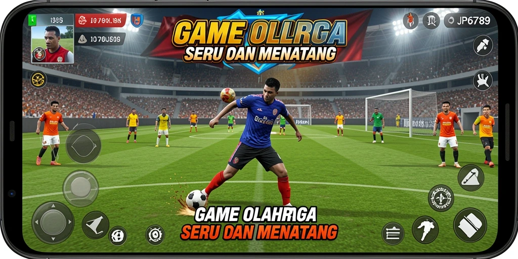 Tampilan screenshot gameplay menarik dari JP6789 dengan aksi olahraga.