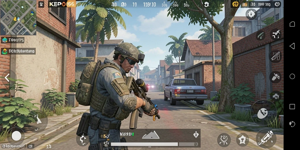 Screenshot menampilkan aksi seru dalam gameplay TPS KEPO66.