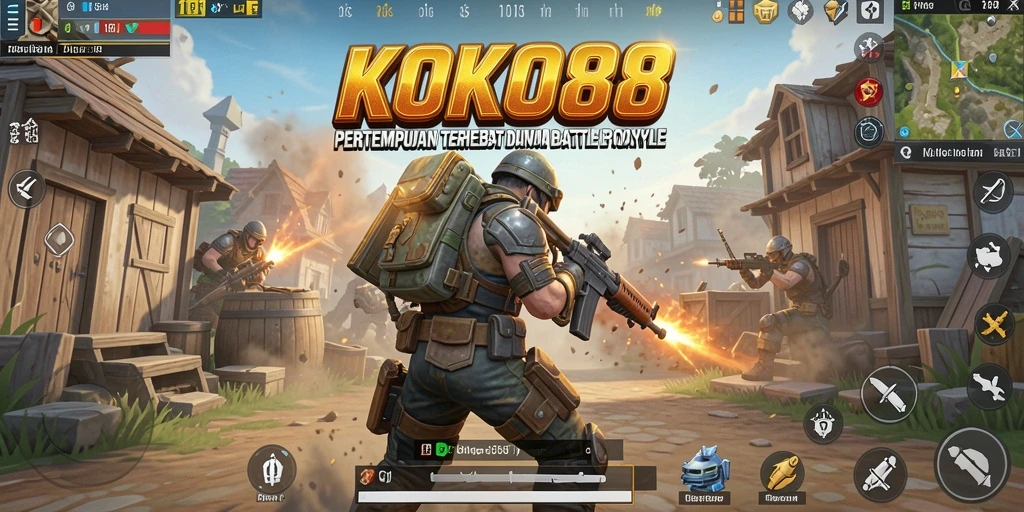 Tampilan seru gameplay KOKO88 saat pertempuran Battle Royale.