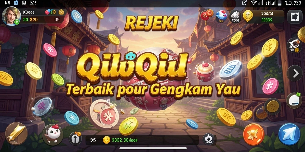 Screenshot gameplay REJEKI dengan tampilan QiuQiu yang menawan.