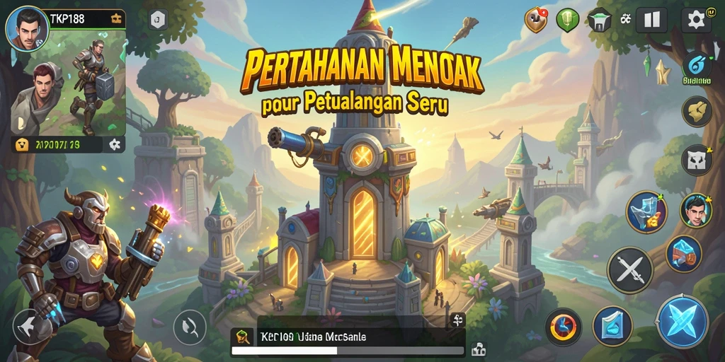 Tampilan gameplay yang menegangkan dari TKP188 Tower Defense.